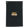 Custom Logo Golf Towel - Embroidered Black