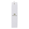 Custom Logo Folded Golf Towel White