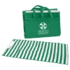 Custom Logo Beach Mat Green With White