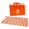 Custom Logo Beach Mat Orange With White