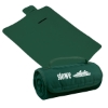 Custom Logo Roll-Up Blanket - Embroidered Hunter Green