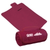 Custom Logo Roll-Up Blanket - Embroidered Maroon