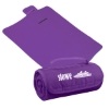 Custom Logo Roll-Up Blanket - Embroidered Purple