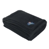 Custom Logo Chenille Blanket Black