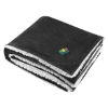 Custom Logo Sherpa Blanket - Embroidered Black