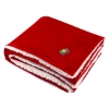 Custom Logo Sherpa Blanket - Embroidered Red