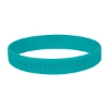 Custom Logo Single Color Silicone Bracelet Teal