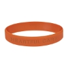 Custom Logo Single Color Silicone Bracelet Burnt Orange