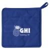 Custom Logo Quilted Cotton Canvas Pot Holder Royal Blue