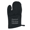 Custom Logo Quilted Cotton Canvas Oven Mitt Black