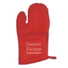 Custom Logo Quilted Cotton Canvas Oven Mitt Red