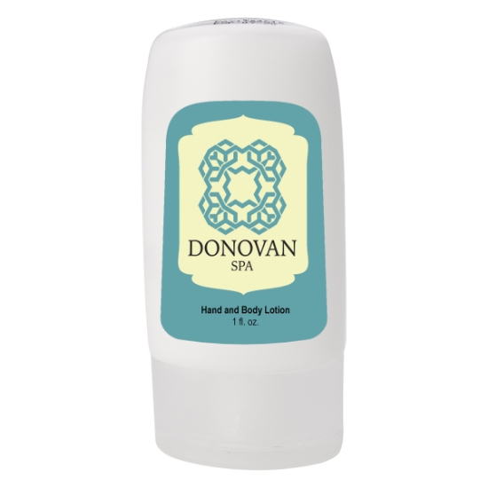 Custom Logo 1 oz. Moisturizing Body Lotion Clear With White