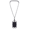 Silicone Lanyard with Phone Holder and Wallet Black