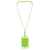 Silicone Lanyard with Phone Holder and Wallet Lime Green