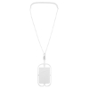 Silicone Lanyard with Phone Holder and Wallet White