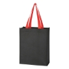 NonWoven Mini Tote Bag Black w/Red